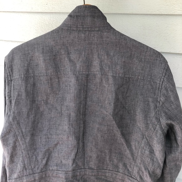 Theory Field Jacket Zippers Linen Grey Small - Picture 6 of 11
